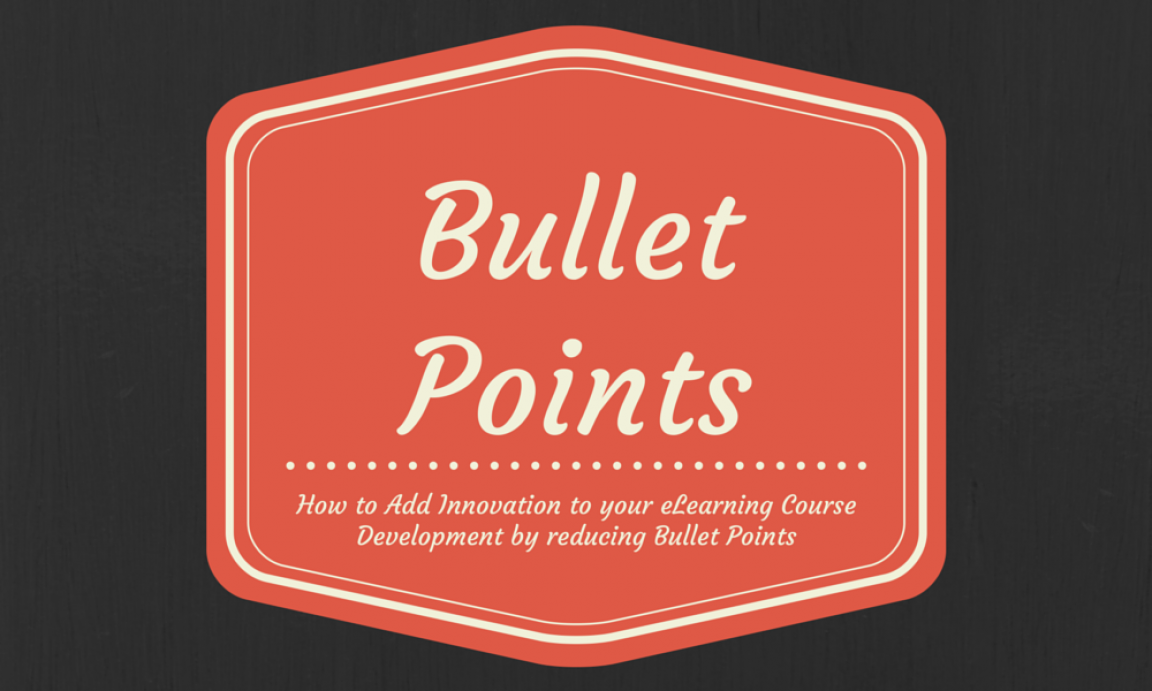 Elearning course development by reducing bullet points