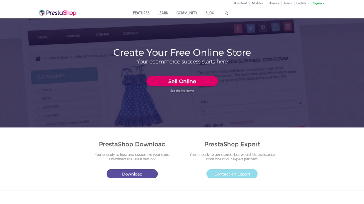 PrestaShop eCommerce Platform